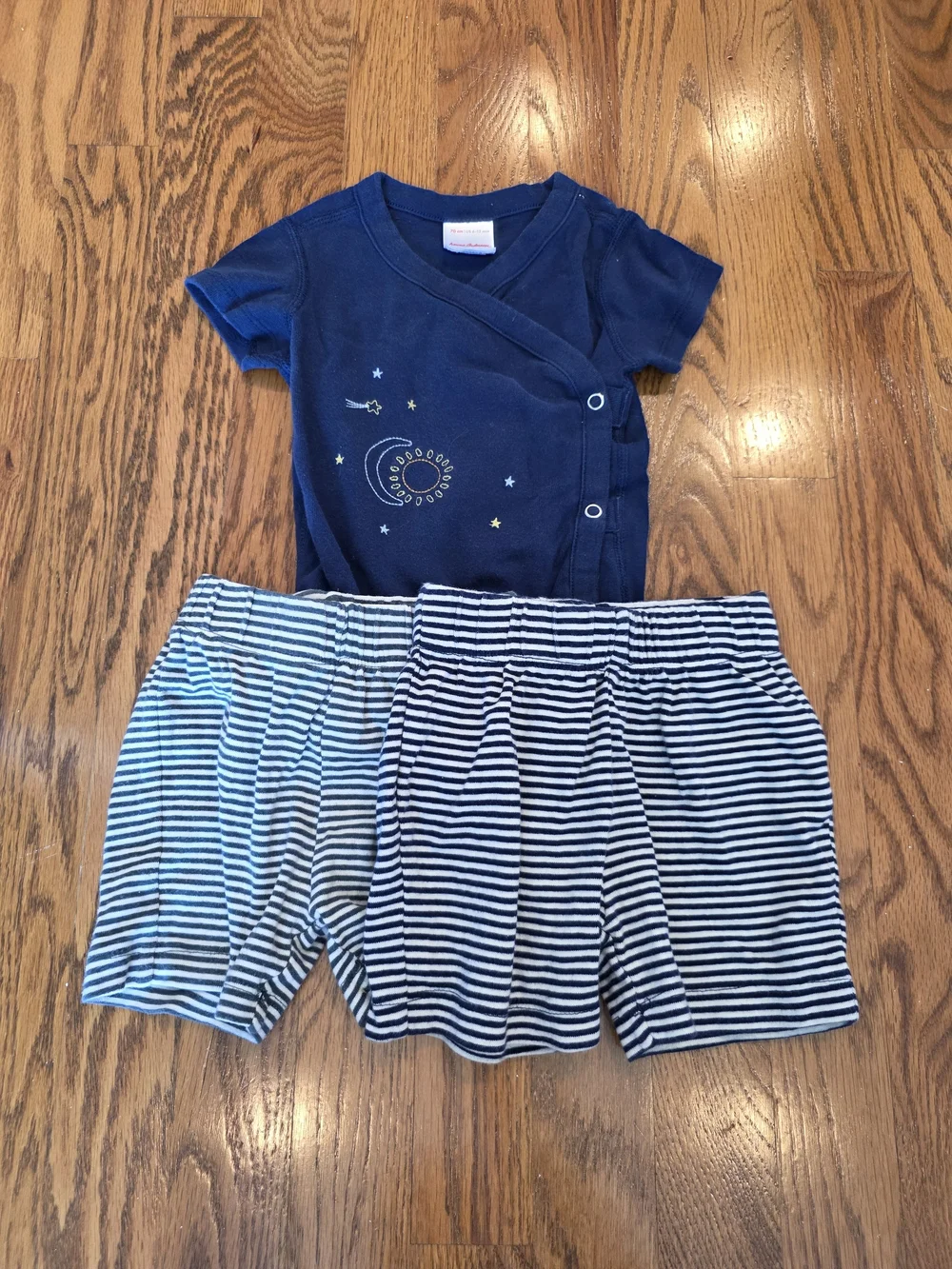 Hanna Andersson Navy Infant Wrap Bodysuit